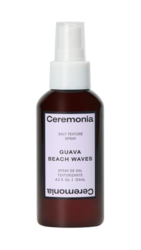 Ceremonia Guava Beach Waves Texture Spray - Adds Volume & UV Protection, 4.2 Fl Oz