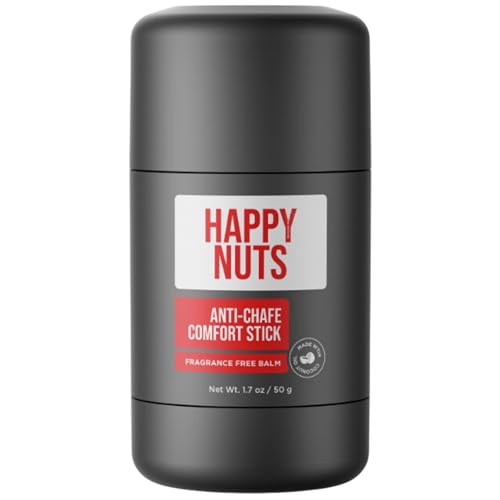 HAPPY NUTS Anti-Chafe Comfort Stick - Friction Defense, Clean Ingredients, Travel Essential - 1 Pack