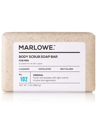 MARLOWE. No. 102 Body Scrub - Deep Cleansing, Natural Ingredients, Fresh Woodsy Scent - 7oz