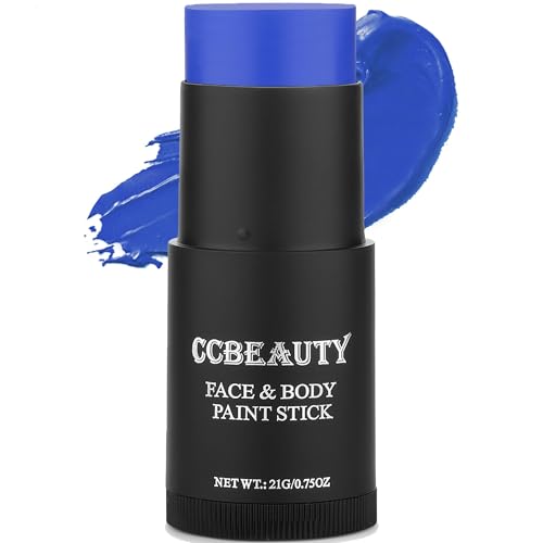 CCBeauty Body Paint Stick - Rich Blue Color, Vegan & Cruelty-Free, 0.6oz for Sports & Cosplay