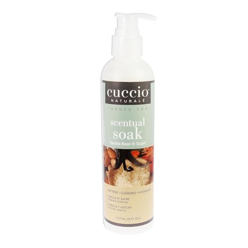 Cuccio Naturale Scentual Soak - Hydrating & Revitalizing Nail Prep, Vanilla Bean - 8oz