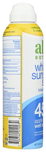 ALBA BOTANICA Sunscreen Spray SPF 30 - No Animal Testing, Organic Certified - 5oz