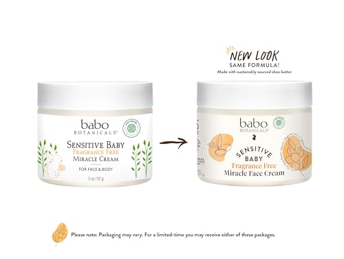 Babo Botanicals Baby Moisturizing Cream - Soothes Sensitive Skin, EWG Verified - 8oz