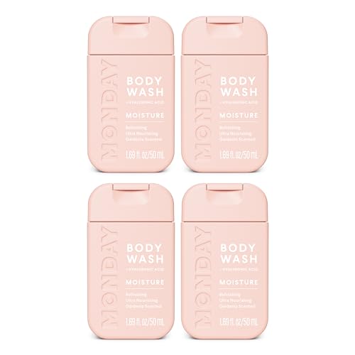 MONDAY Body Wash - Nourishing Hyaluronic Acid, Shea Butter & Coconut Oil - 50ML Travel Pack