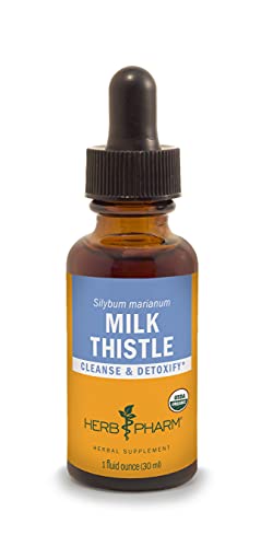 Herb Pharm Milk Thistle Seed Extract - Supports Liver Function, Vegan, Non-GMO - 1oz