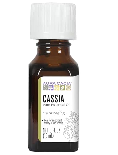 Aura Cacia Essential Oil - Euphoric Cassia Bark Aroma, 100% Pure - 0.5 fl oz