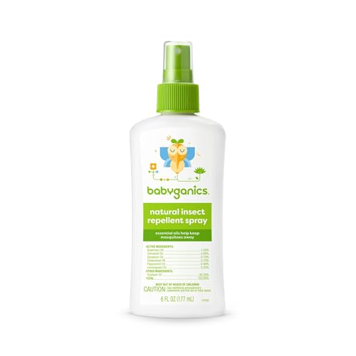 Babyganics Bug Repellent - Natural Insect Defense with Essential Oils, DEET-Free, 6 oz