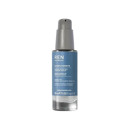 REN Everhydrate Marine Moisture-Restore Serum - 72-Hour Hydration, Hyaluronic Acid - 1 fl oz