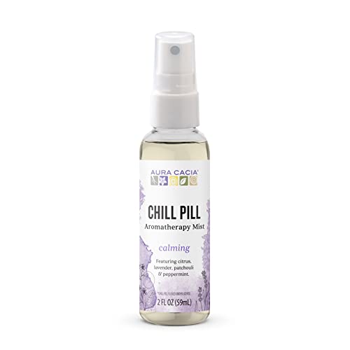 Aura Cacia Air Freshener Mist - Pure Essential Oil Relaxation Spray, TSA-Approved - 2 fl oz