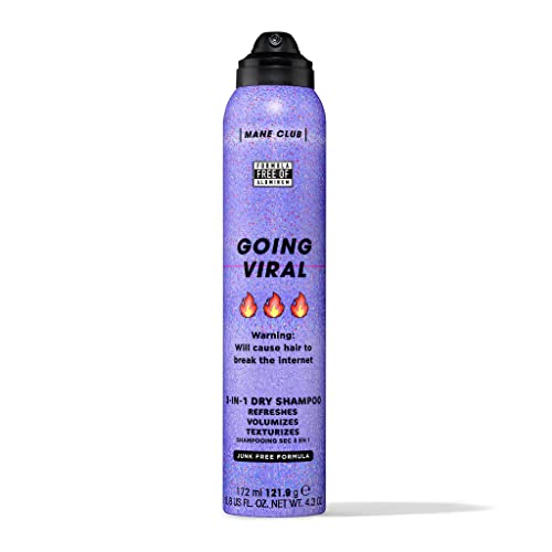 MANE CLUB Going Viral 3-IN-1 Texturizing Dry Shampoo - Volumizes, Refreshes, Vegan - 4.3 Oz