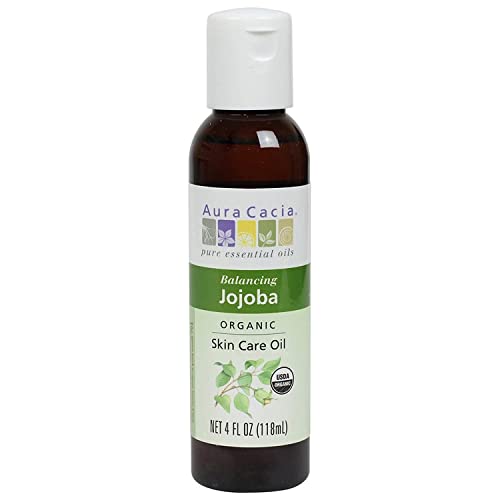 Aura Cacia Body Oil - Nourishing Jojoba for Balanced Skin, 100% Pure - 4 Fl Oz