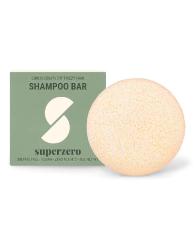 SUPERZERO Shampoo Bar - Hydrates & Restores Curly Hair, Vegan, Zero Plastic - 2-3 Bottles Equivalent