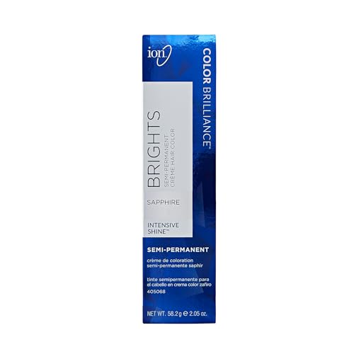 Ion Sapphire Semi Permanent Hair Dye - Intense Color, Vegan & Cruelty-Free, No Ammonia - 4oz