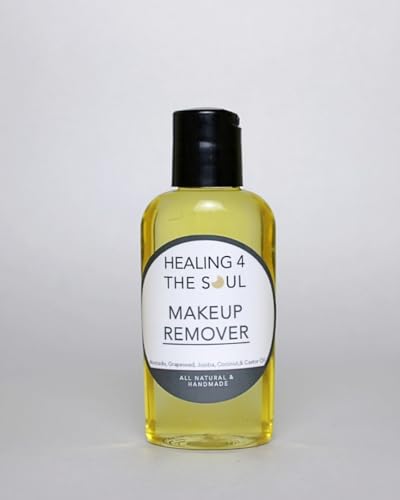 HEALING 4 THE SOUL Makeup Remover - Natural Oils for Gentle Cleansing, Handmade in USA - 4oz