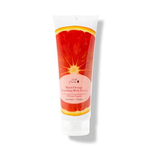 100% PURE Body Lotion - Hydrating Blood Orange Cream for Dry Skin, Vegan, Natural Ingredients - 8 oz