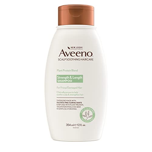 Aveeno Plant Protein Blend Shampoo - Nourishes, Softens & Controls Frizz - 12 fl oz