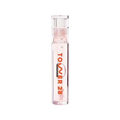 Tower 28 Lip Gloss - Moisturizing, Non-Sticky Formula with Nourishing Oils - Clear, 0.14oz