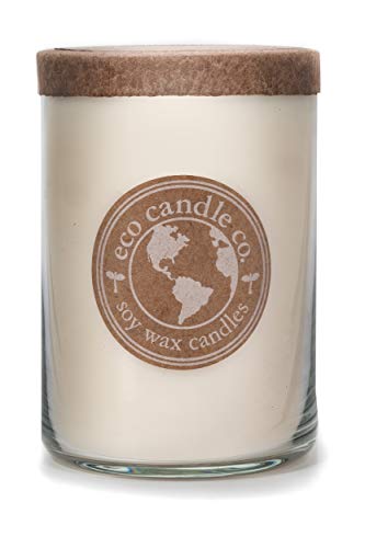 Eco Candle Co. Candle - Unscented, 100% Soy Wax, Phthalate Free, Recycled Glass Jar - 26oz