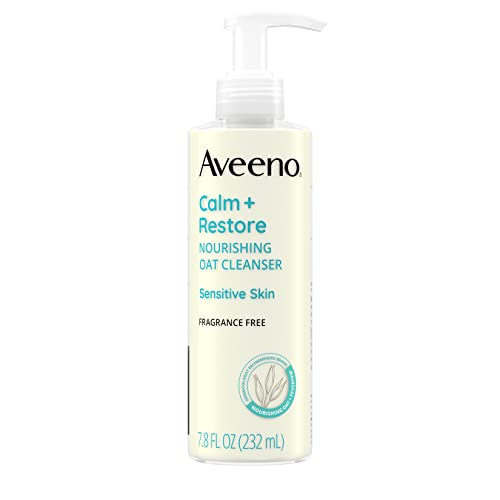 Aveeno Facial Cleanser - Hydrates & Restores Sensitive Skin, Nourishing Oat & Feverfew - 7.8oz