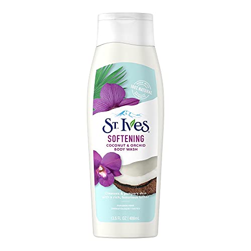 St. Ives Body Wash - Luxurious Coconut & Orchid Cleanser, Dermatologist Tested - 13.5oz