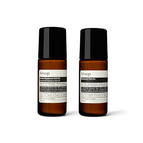 Aesop Roll-On Deodorant - Odor Reducing, Alcohol-Free, Vegan, Natural Scent - 1.69 oz, Pack of 2