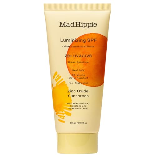 Mad Hippie Luminizing Facial Sunscreen - SPF 29 Daily Serum, Zinc Oxide, Water Resistant - 2oz