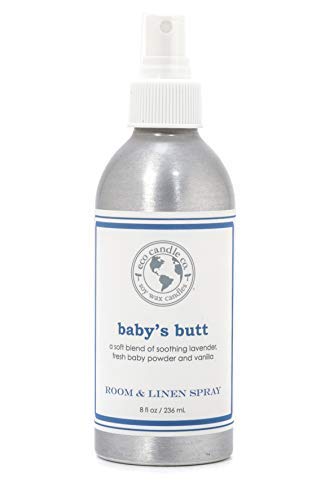 Eco Candle Co. Room & Linen Spray - Soothing Lavender, Baby Powder, Vanilla - 8 oz Recycled Bottle