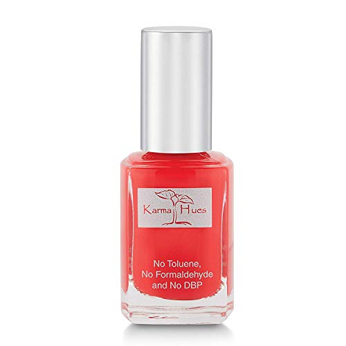 Karma Organic Nail Polish - Quick Dry, Non-Toxic, Vegan, Nourishing Formula - Lucy Red, 0.43 fl oz