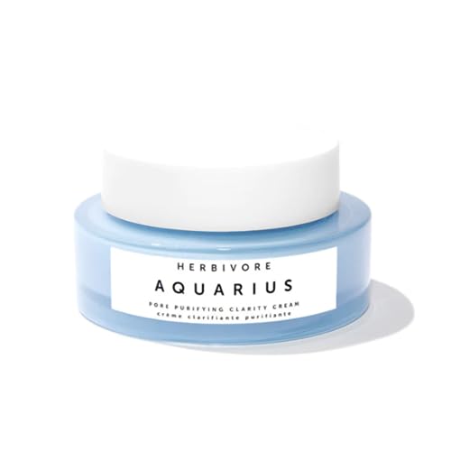 HERBIVORE Aquarius Pore Purifying Clarity Cream - Balances Oily Skin, Vegan Ingredients - 50mL