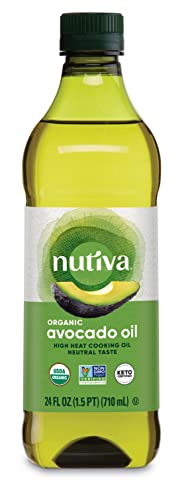 Nutiva Organic Avocado Oil - High-Heat Cooking, USDA Organic, Non-GMO - 24 Fl Oz