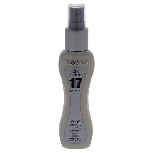 BioSilk Silk Therapy Leave-In Conditioner - Hydrating, Smooths All Hair Types - 2.26oz Travel Size