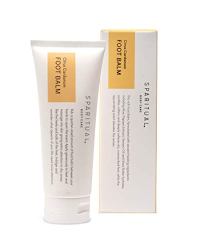 SpaRitual Vegan Foot Balm - Hydrating & Soothing with Aloe, Papaya, Shea Butter - 3.4oz