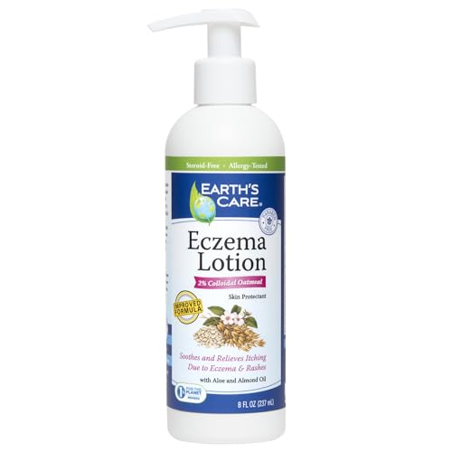 Earth's Care Eczema Cream - Soothes Itching & Redness, Non-Greasy, Allergy Tested - 8 Fl Oz