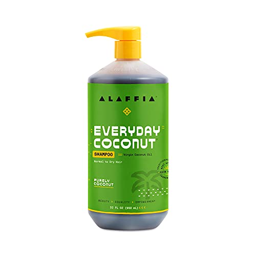 Alaffia Everyday Coconut Shampoo - Hydrates & Cleanses with Fair Trade Coconut Oil - 32 Fl Oz