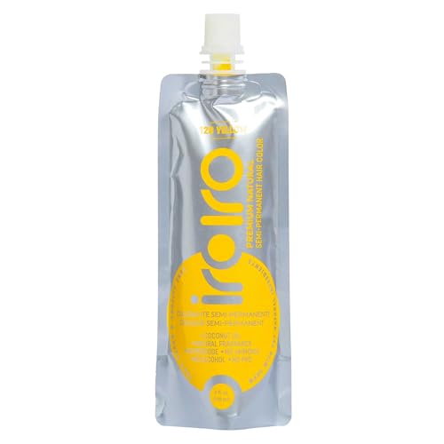 Iroiro Natural Premium Hair Dye - Vibrant Color, Nourishing Coconut Oil, 4oz Yellow