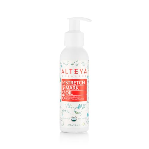 Alteya Organics Body Oil - Softens Stretch Marks, Enhances Elasticity - 3.7 Fl Oz/110mL