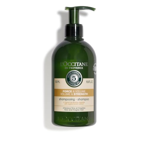 L'OCCITANE Volume & Strength Shampoo - Strengthens Fine Hair, Limits Breakage - 16.90 fl. oz