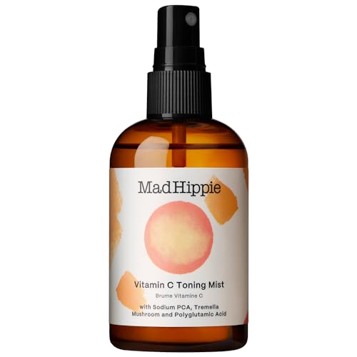 Mad Hippie Vitamin C Toning Mist - Hydrating & Skin-Brightening Formula, Vegan - 4 Oz