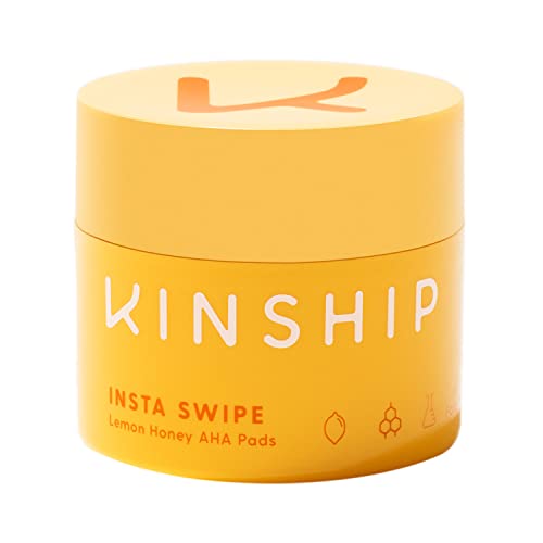 Kinship AHA Exfoliating Pads - Brighten & Clear Skin, Gentle Glycolic Acid - 45 Count