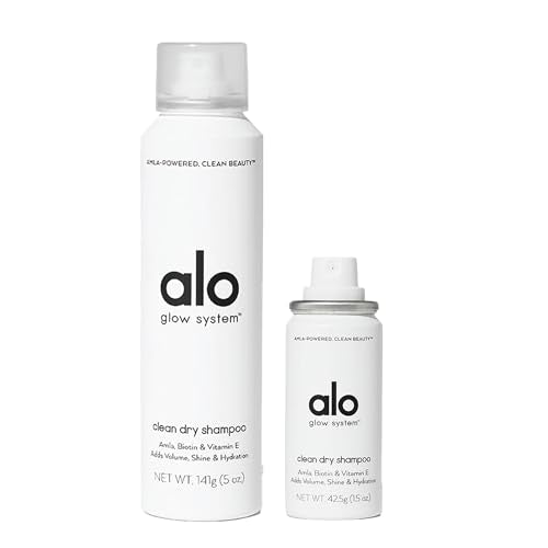 Alo Yoga Dry Shampoo Set - Revives & Volumizes with Amla, Biotin - 5oz + Travel Size 1.5oz