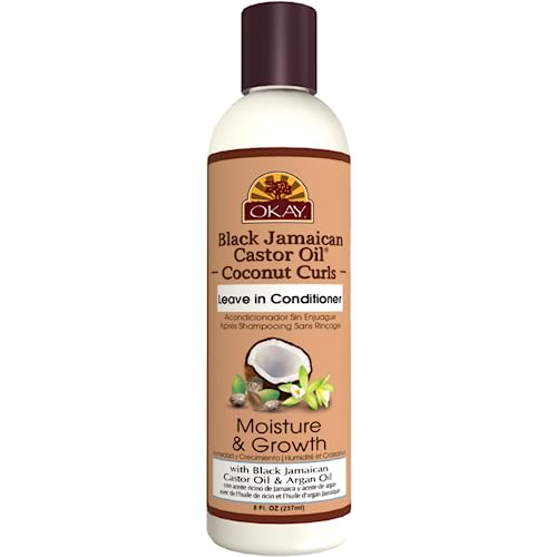 Okay Black Jamaican Castor Oil Leave-In Conditioner - Conditions, Strengthens, Moisturizes - 8oz