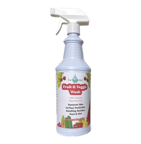 EarthSential Fruit & Veggie Wash - 100% Natural Cleaner for Pesticides & Dirt - 32oz