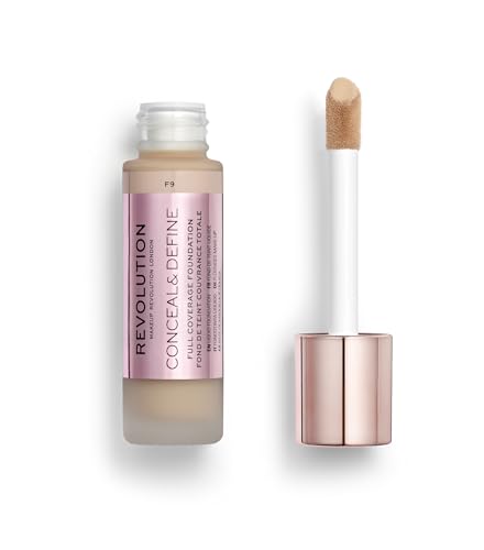 Revolution Beauty Foundation - Full Coverage, Oil-Free, Vegan, For Medium Skin Tones - 0.8 Fl.Oz.