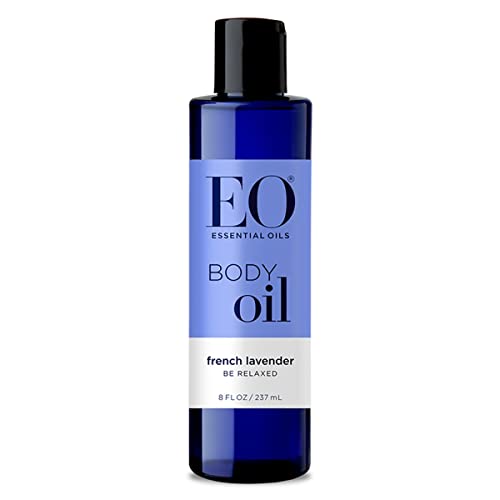 EO Body Oil - Soothing Lavender Massage & Moisturizer, Nourishing Oils for Soft Skin - 8oz