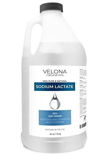 Velona Sodium Lactate 60% - Natural Preservative for Soap & Lotions, Moisture Retainer - 64 oz