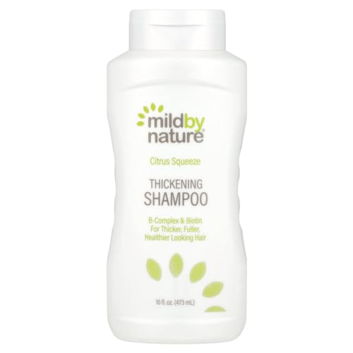 Mild By Nature Hair Thickening Shampoo - B-Complex, Biotin, pH Balanced, Citrus Squeeze - 16 fl oz