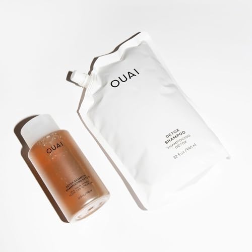 OUAI Detox Shampoo - Clarifying for Build-Up, Itchy Scalp Relief with Apple Cider Vinegar - 10oz