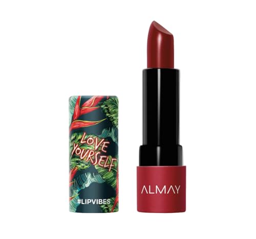 Almay Lip Vibes Lipstick - Rich Color, Hypoallergenic, Vitamin E & Shea Butter - 0.14 Oz