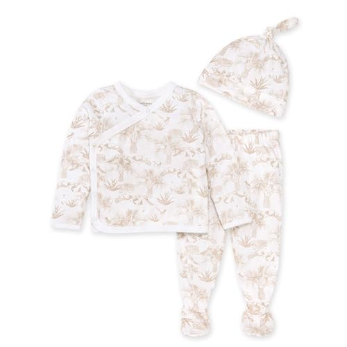 Burt's Bees Baby Gift Set - Soft Organic Cotton Outfit for Sensitive Skin, 3-Piece Set