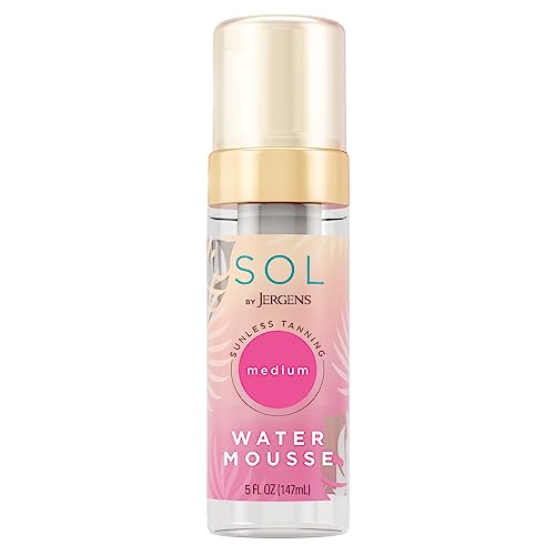 SOL by Jergens Self Tanner - Natural Sugar-Derived Tan, Coconut Infusion - 5oz Water Mousse